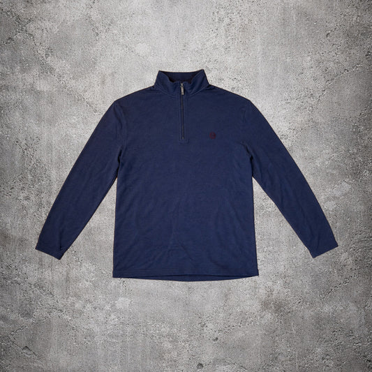 Pull quarter-zip bleu - Chaps - Taille XL