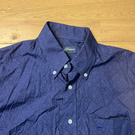 Chemise manches courtes bleu foncé - Topvalu Premium - Taille S