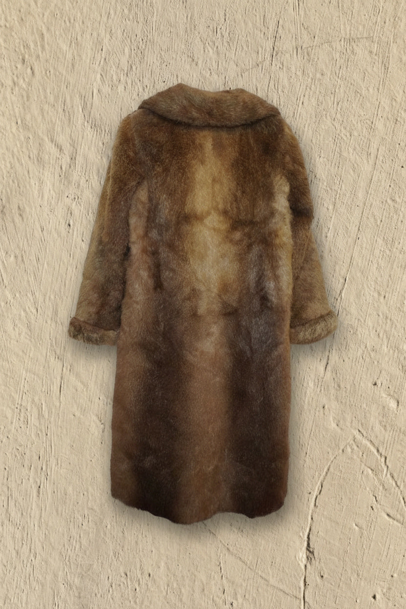 Manteau Long en Fourrure Véritable - by KER - Taille : XS/S