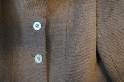 Veste en laine marron foncé – BY ZAINAB