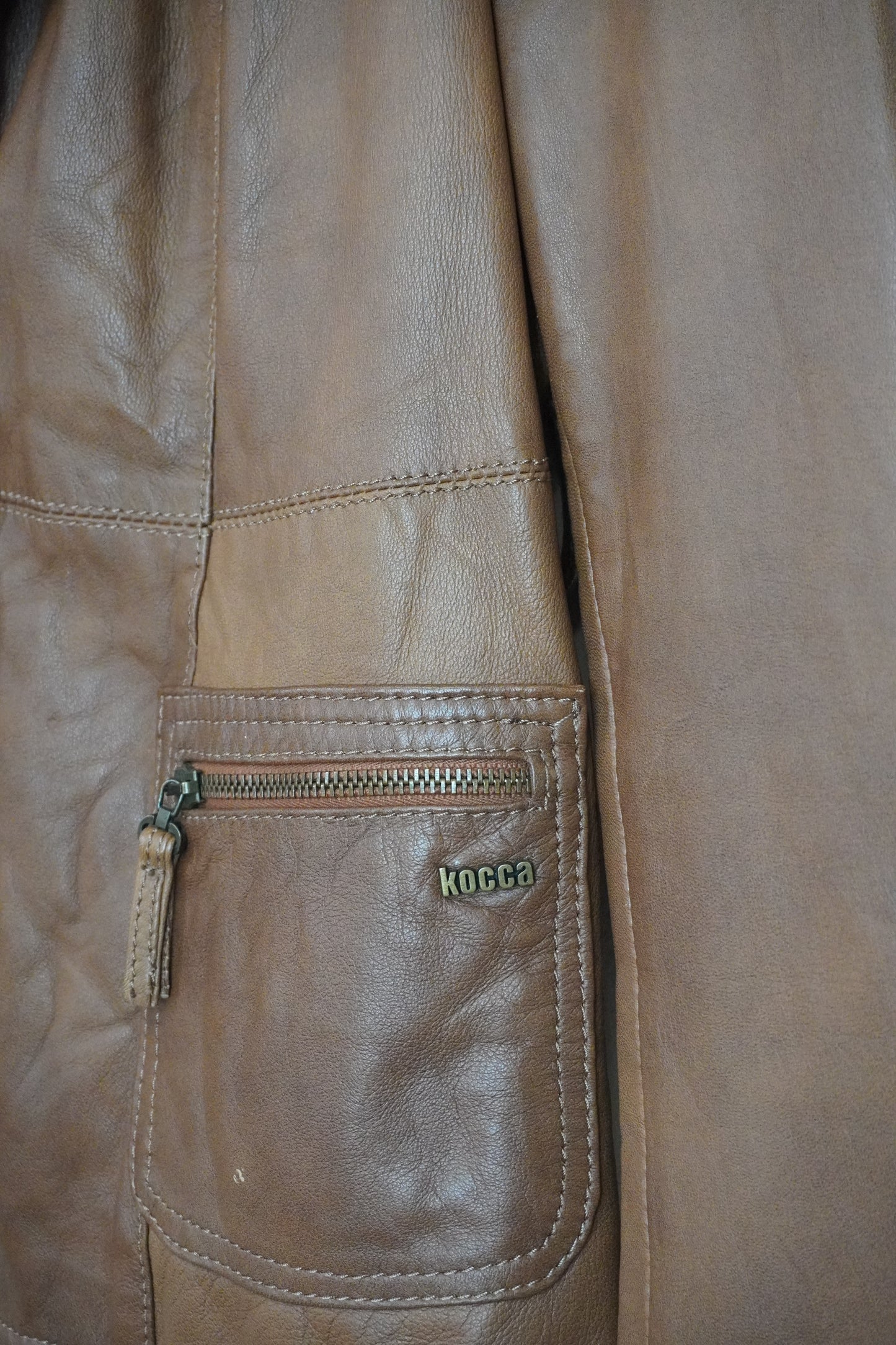 Brown Statement Leather Jacket – by BEATRICE