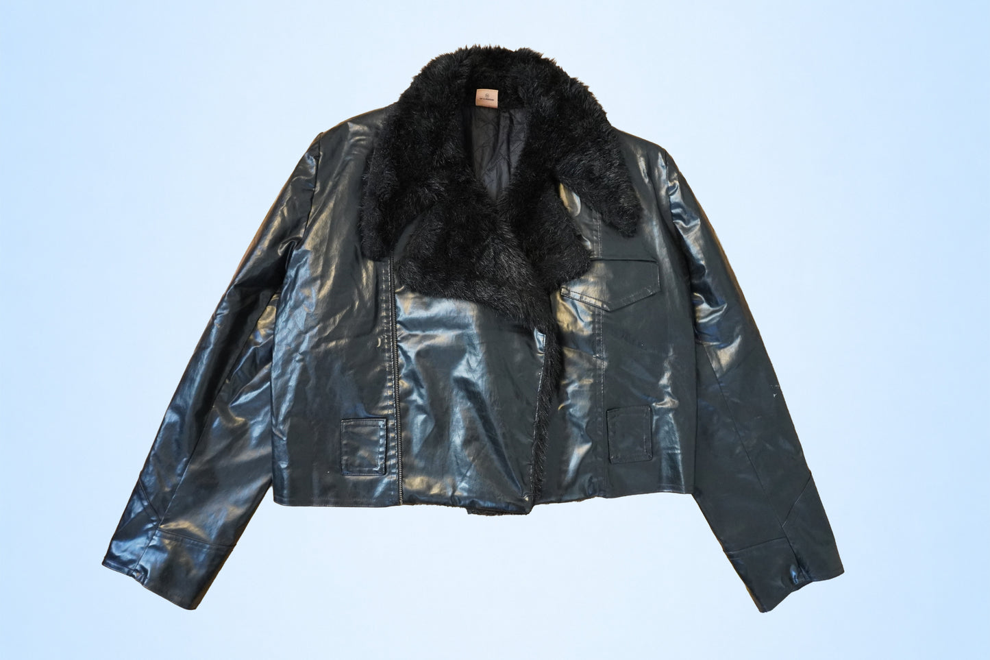 Veste simili cuir noire Maria Maria By PRMEC