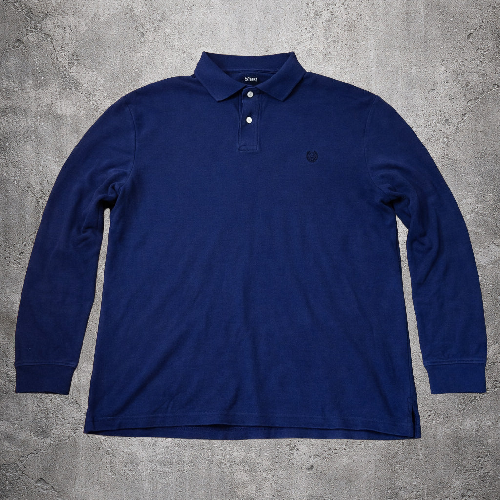 Polo manches longues bleu foncé - Chaps - Taille XL