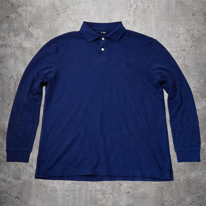 Polo manches longues bleu foncé - Chaps - Taille XL