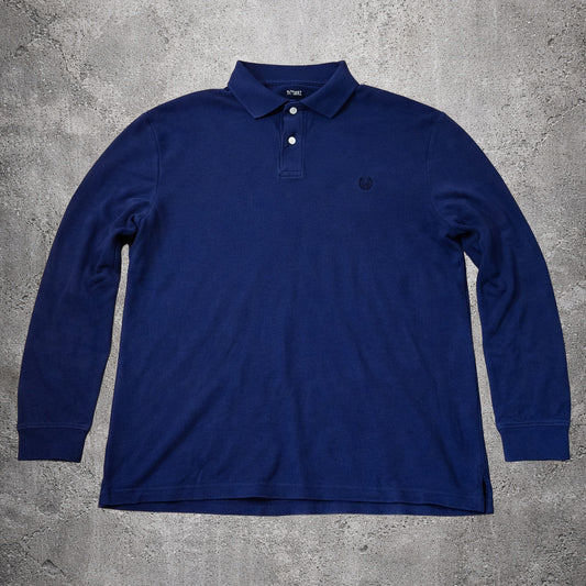 Polo manches longues bleu foncé - Chaps - Taille XL