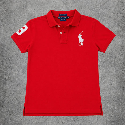 Polo rouge slim fit - Ralph Lauren - Taille M