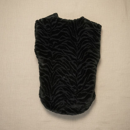 Gilet en fausse fourrure noir élégant – By FABSO