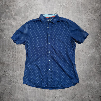 Chemise à manches courtes bleue à motif - Taille L