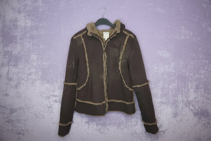 Veste Polaire Marron À Capuche - by SASSCARELLA - Taille : M