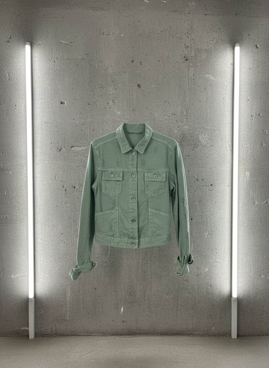 Veste en jean vert mer – By Jonathan - Taille L