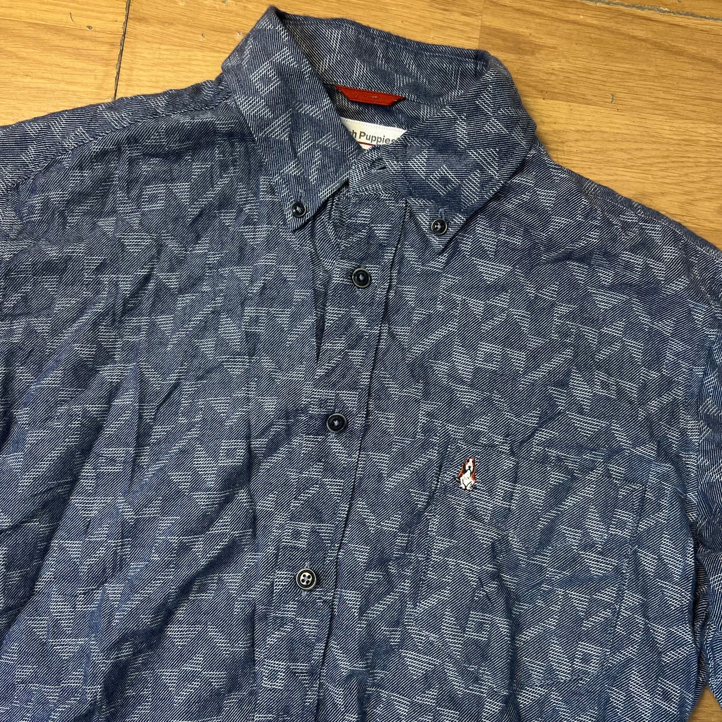 Chemise bleue à détails - Hush Puppies - Taille M