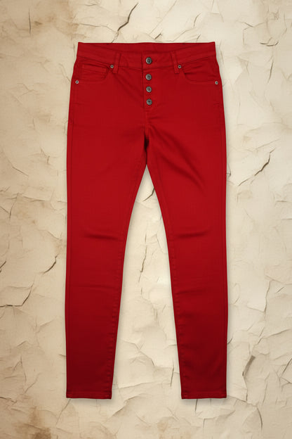 Jeans Skinny Rouge Vif - Taille 30/32 - By CHRIS