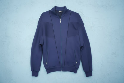 Veste sweat bleu marine au style sportif – By MIA