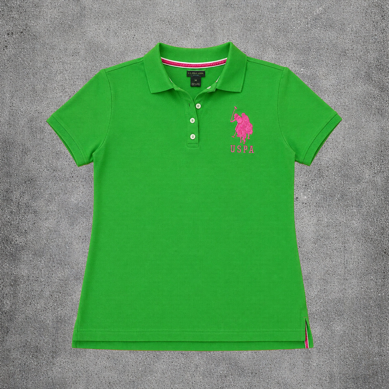 Polo vert et rose - U.S. Polo Assn. - Taille XL