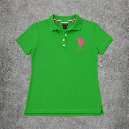 Polo vert et rose - U.S. Polo Assn. - Taille XL