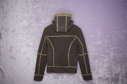 Veste Polaire Marron À Capuche - by SASSCARELLA - Taille : M