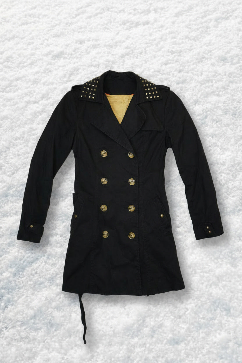 Midnight Chic Trench Coat – by MANDY CHERIE