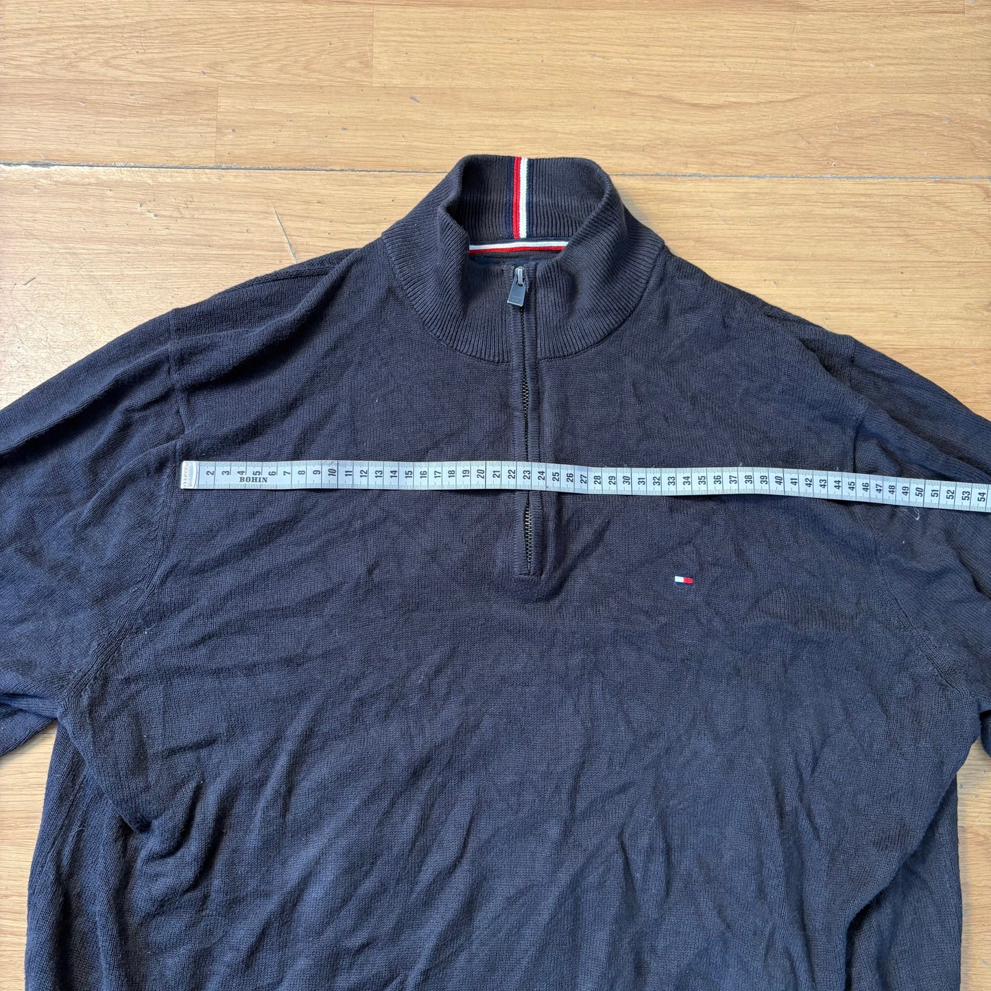 Pull quarter-zip noir - Tommy Hilfiger - Taille XXL