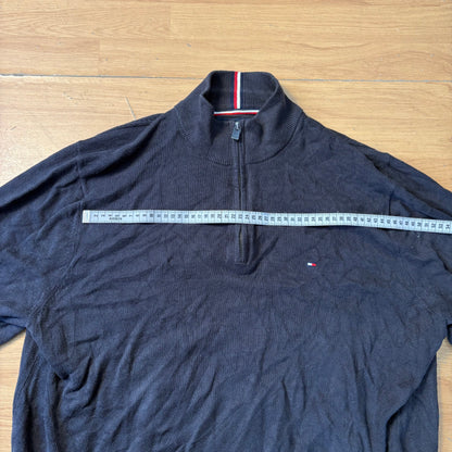 Pull quarter-zip noir - Tommy Hilfiger - Taille XXL