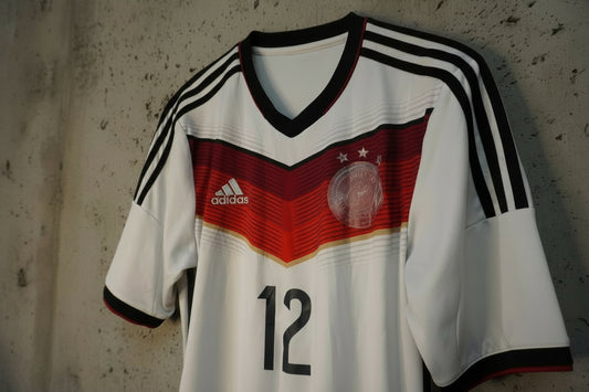 T-shirt jersey blanc à motifs – taille M