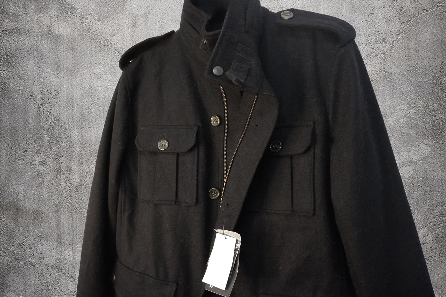 Veste laine noire Famock – Taille – M (oversized)