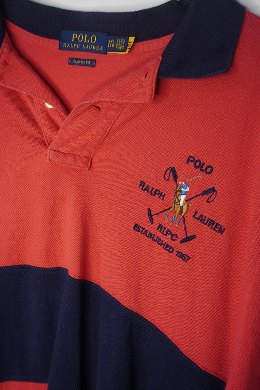 Polo rouge et bleu Ralph Lauren – Taille – XXL