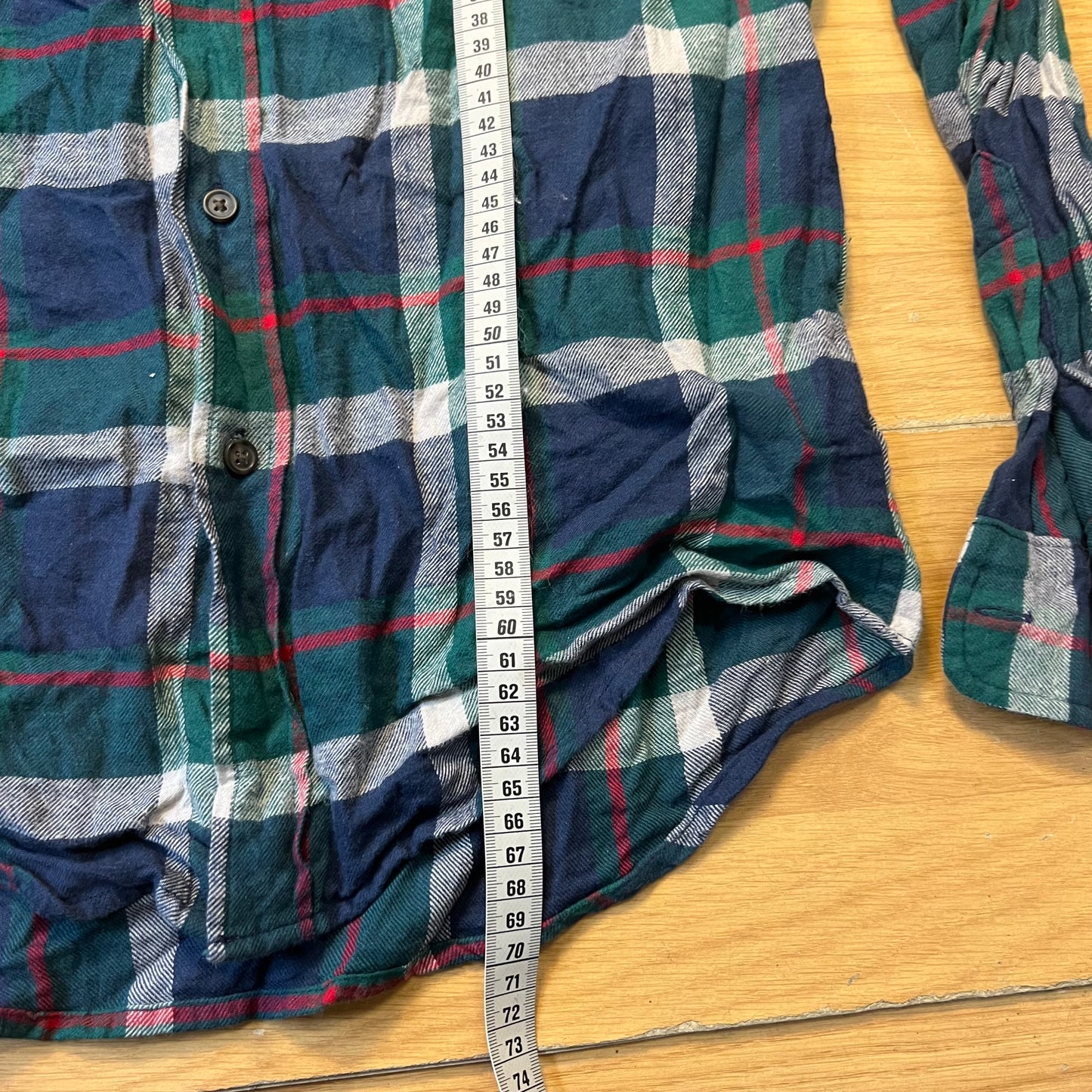 Chemise à carreaux bleu et vert - Chaps - Taille S