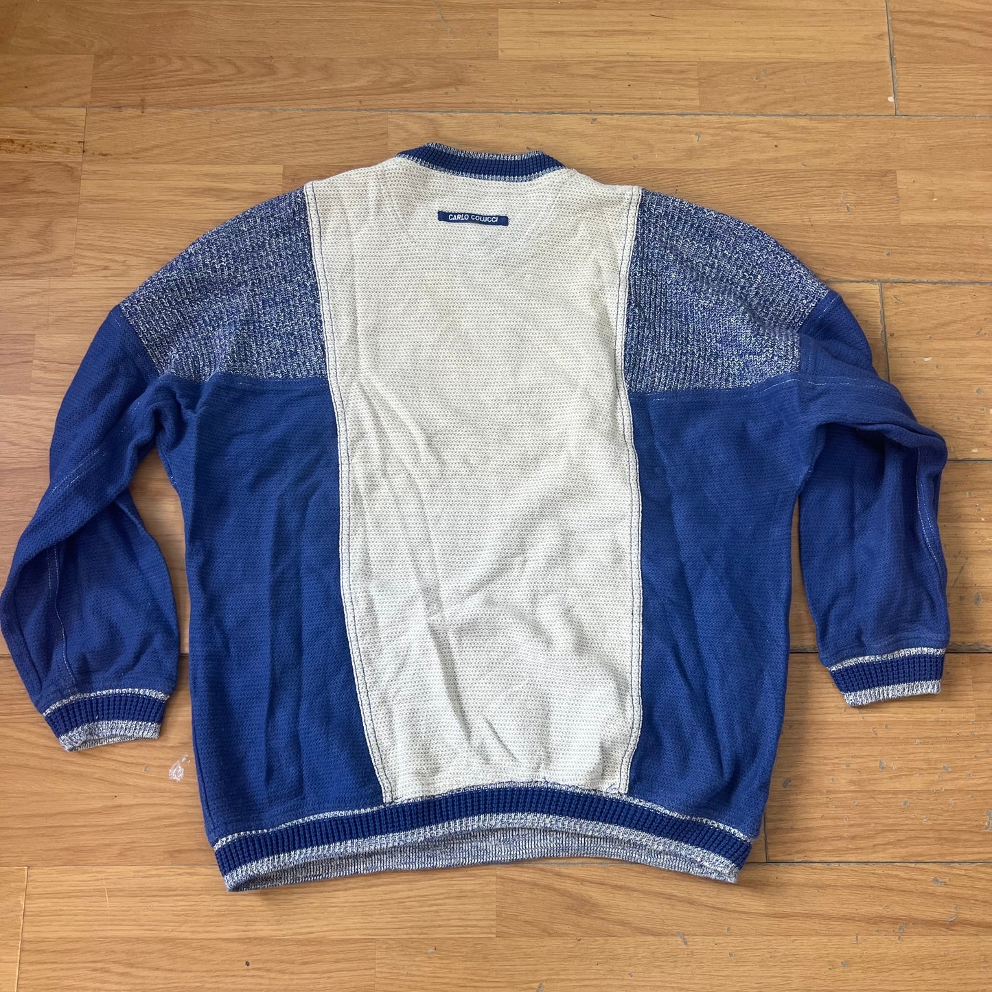 Pull crème et bleu - Culo Colucci - Taille XL by SARLOTTE