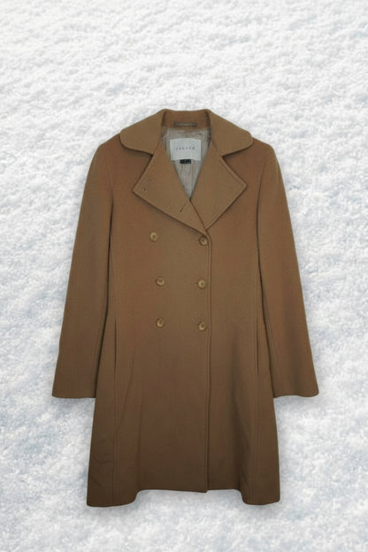 Elegant Beige Wool Coat – by MANDY CHERIE