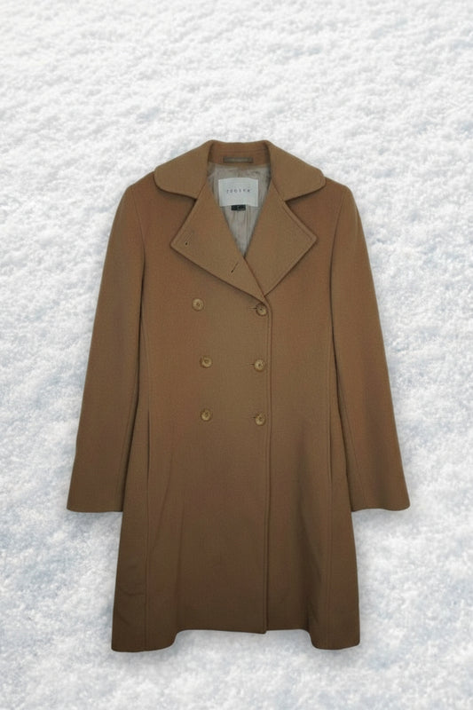 Elegant Beige Wool Coat – by MANDY CHERIE