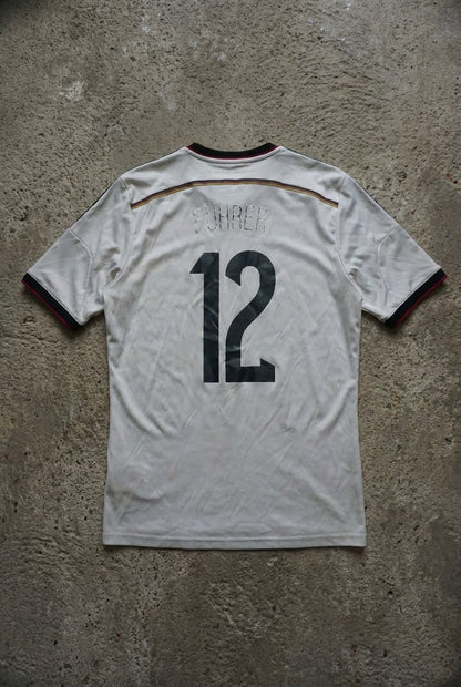 T-shirt jersey blanc à motifs – taille M