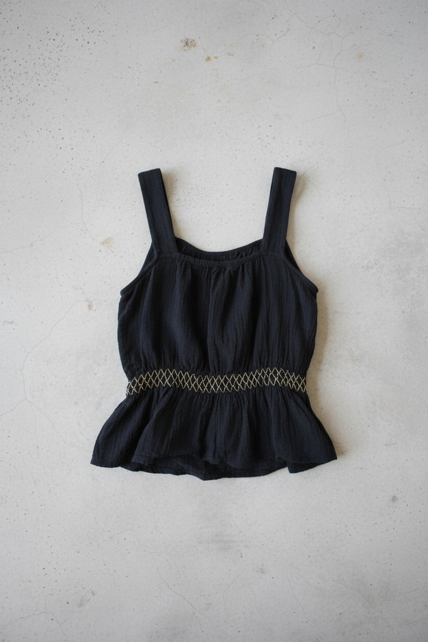 Top noir en coton – taille M