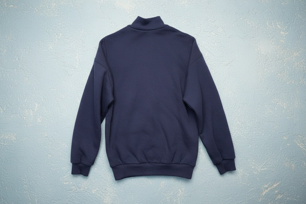 Veste sweat bleu marine au style sportif – By MIA