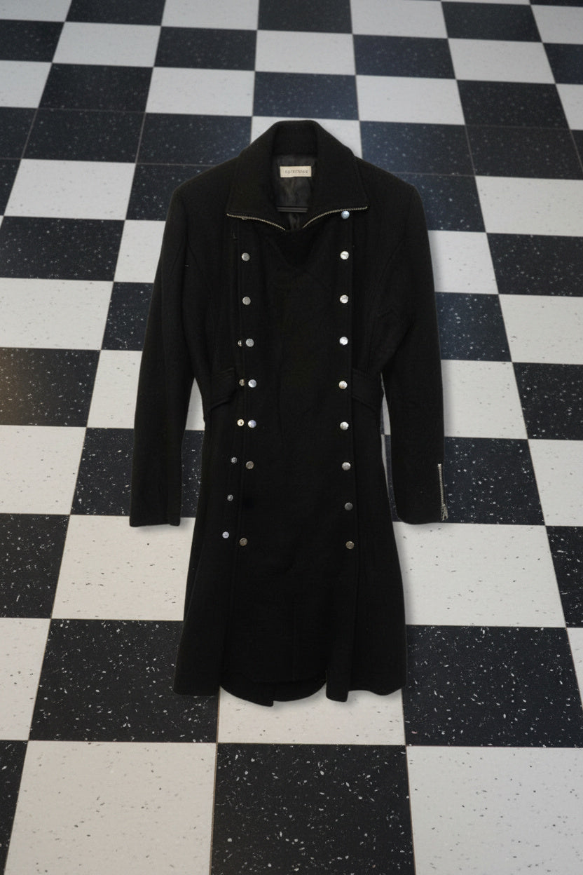 Manteau long style Napoléon noir – BY SARAH LANG