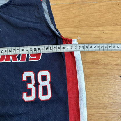 Maillot de basketball bleu foncé et rouge I9 Sports – Taille L