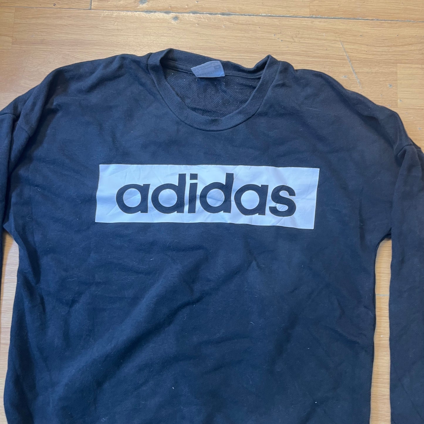 Sweat noir sans capuche - Adidas - Taille S