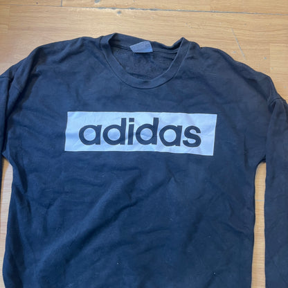 Sweat noir sans capuche - Adidas - Taille S