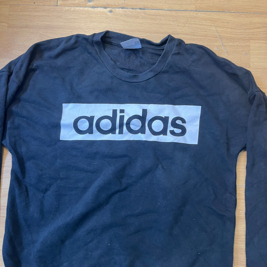 Sweat noir sans capuche - Adidas - Taille S
