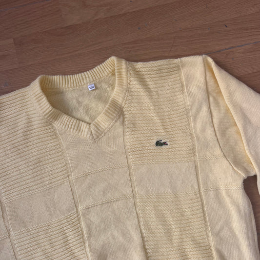 Pull col V jaune - Lacoste - Taille XXXL by SARLOTTE