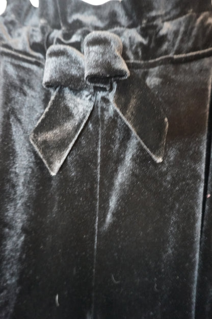 Pantalon noir en velours coupe large – BY KER