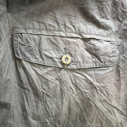 Trench coat Burberry’s noir et marron vintage – Taille XL