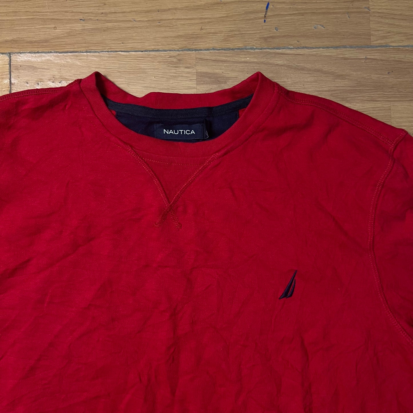 Sweat rouge sans capuche - Nautica - Taille L