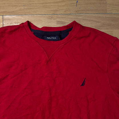 Sweat rouge sans capuche - Nautica - Taille L
