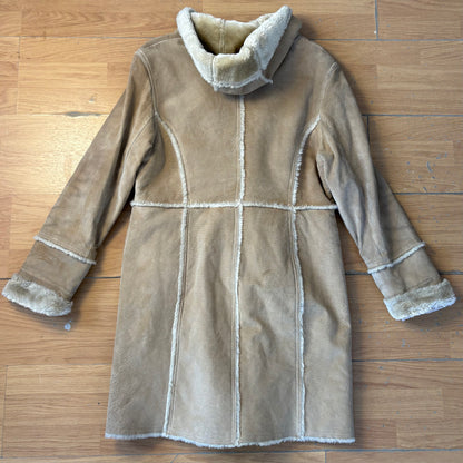 Manteau en cuir retourné beige - C&A - Taille 46