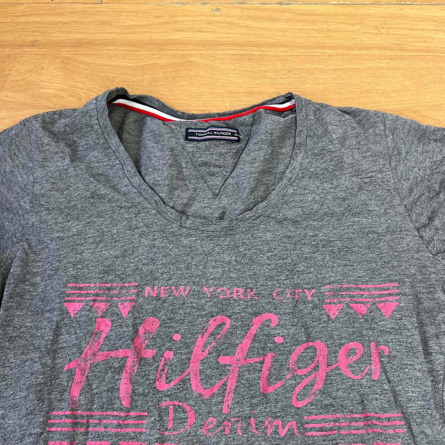 T-shirt gris - Tommy Hilfiger (femme) - Taille S