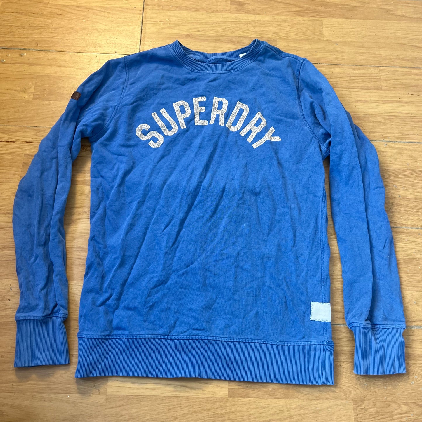 Sweat bleu sans capuche - Superdry - Taille L