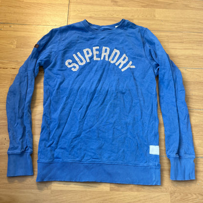 Sweat bleu sans capuche - Superdry - Taille L
