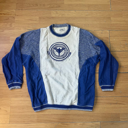 Pull crème et bleu - Culo Colucci - Taille XL by SARLOTTE