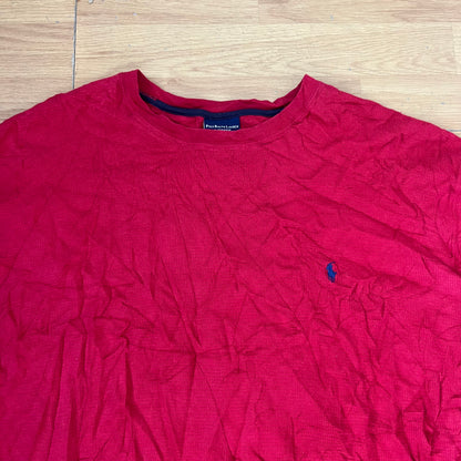 T-shirt manches longues rouge - Ralph Lauren - Taille 2XL