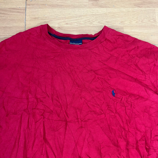 T-shirt manches longues rouge - Ralph Lauren - Taille 2XL